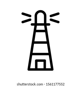 light house  vector thin line icon 