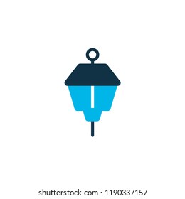 Light icon colored symbol. Premium quality isolated lantern element in trendy style.