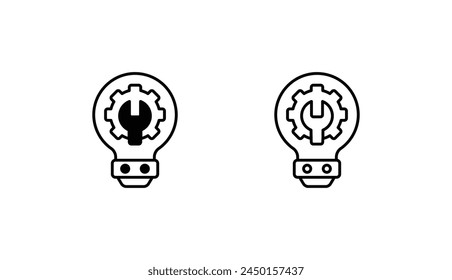 Light icon design with white background stock illustration