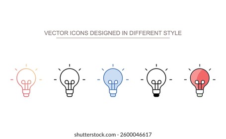 Light icon design with white background stock illustration