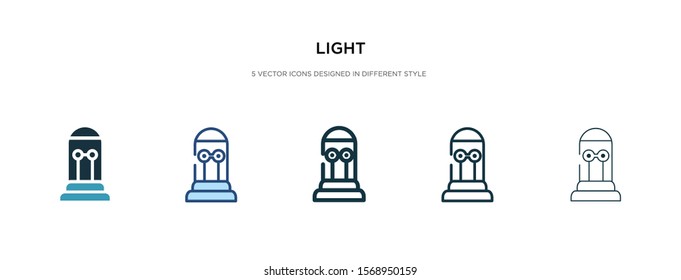 light icon in different style vector illustration. two colored and black light vector icons designed in filled, outline, line and stroke style can be used for web, mobile, ui