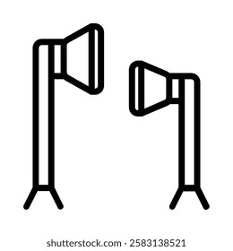 Light icon illustration in line style. Perfect for website mobile app presentation. Suitable for any user interface and user experience