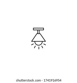 light icon. lamp icon. simple, flat, black, outline. airport icon set.