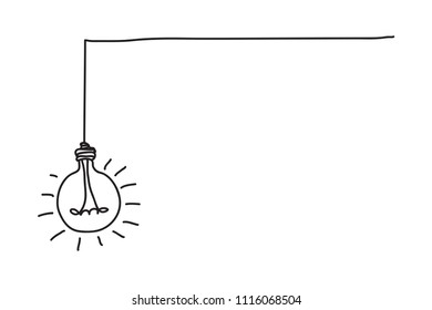 light icon, ,line drawing style, idea art design