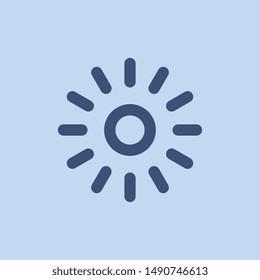 light icon symbol with sunbrust style vector. Sun abstract design for app and website.