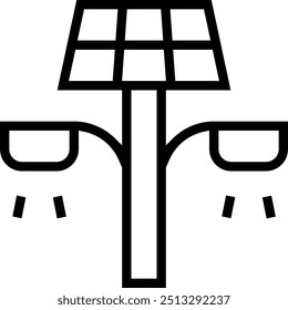light icon. Thin linear style design isolated on white background