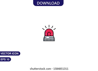 Light icon in trendy flat style isolated on white background vector illustration