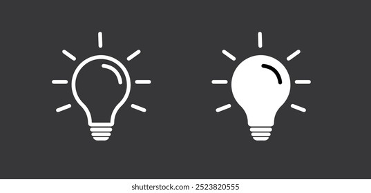 Light icon vector design, Vector light and bulb icon design,lamp icon