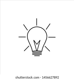 light icon vector electricity lighbulb bulb