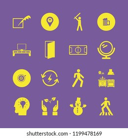 light icon. light vector icons set target, bulb head, store location and pedestrian