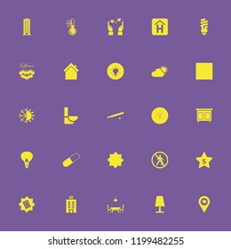 light icon. light vector icons set fluorescent bulb, candles heart, bulb and toilet