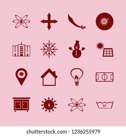 light icon. light vector icons set out arrows, snowflake, atom and nightstand