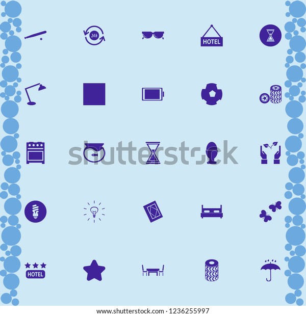 light icon. light vector icons\
set hotel, delicate gentle degrees, hotel three stars and\
hourglass