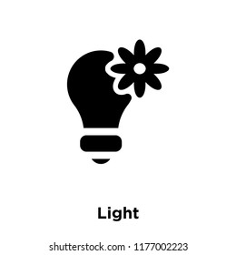 Light icon vector isolated on white background, logo concept of Light sign on transparent background, filled black symbol