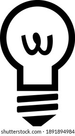 icono de luz que significa idea creativa o iluminación