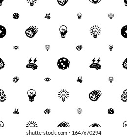 light icons pattern seamless. Included editable filled great solution, moon, vision, comet, Brain storm, Idea, Innovation business, Casino icons. light icons for web and mobile.