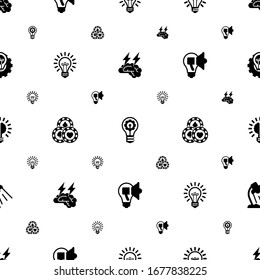 light icons pattern seamless. Included editable filled Brain storm, innovation, Idea, Casino, Creative campaign, Brain bulb, Table lamp icons. light icons for web and mobile.