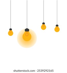 Leuchtende Idee kreative Innovation Glühbirnen  