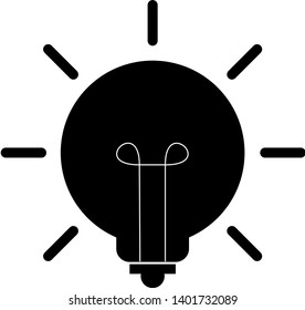 light or idea flat vector