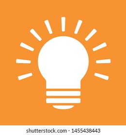 Light, idea icon, stock vector illustration, EPS10.