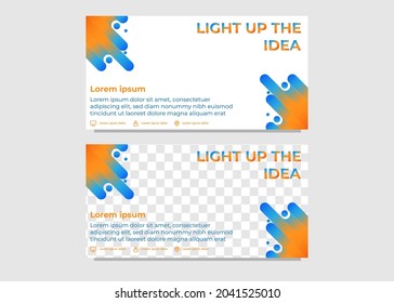 light up the idea web banner design template