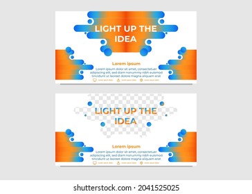 light up the idea web banner design template