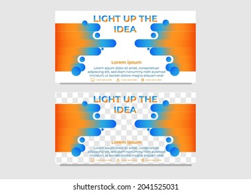light up the idea web banner design template