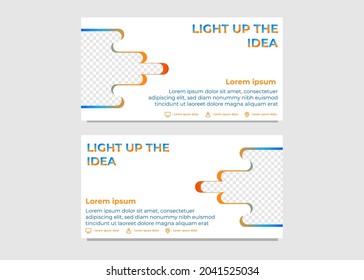 iluminar la plantilla de diseño de banner web de la idea
