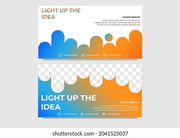 light up the idea web banner design template