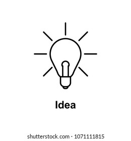 light of ideas icon. Element of school icon for mobile concept and web apps. Thin line icon for website design and development, app development. Premium icon on white background