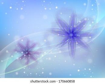 light illuminated  the background from beautiful translucent flowers 