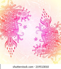 Light indian flowers background