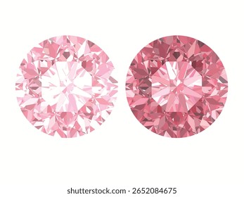 helle und intensive Farben rund Diamant und Edelsteine brillanten Schnitt, die entwickelt wurde, um Licht Reflexion und Brillanz zu maximieren.
