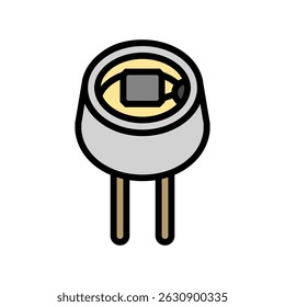 light intensity sensor module color icon vector. light intensity sensor module sign. isolated symbol illustration