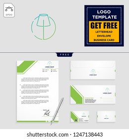 Light interior logo template vector illustration and stationery design include