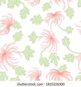 Impresión japonesa ligera. Patrón sin foco con flores florecientes. Colección textil vintage. Plantilla para textiles, tarjetas, papel de envoltura.