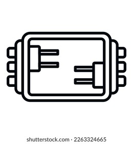 Light junction box icon outline vector. Safety light. Control close