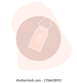 Light label icon on white background vector illustration 