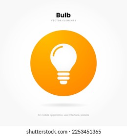 Icono de la lámpara de luz. Símbolo de concepto de solución de signos idea. Señal de luz eléctrica. Electricidad, icono de brillo. Estilo plano de moda para el diseño gráfico para la aplicación móvil del sitio web de UI UX