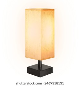 Light Lamp with Glowing Effect on Transparent Background: Perfect for Adding a Warm and Inviting Ambiance to Your Design Projects, Presentations, and Creative Visuals