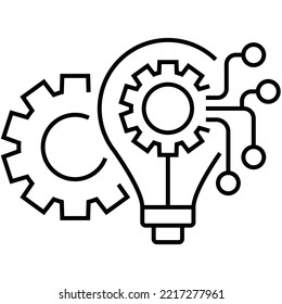 light and lamp icon, creativity idea of creator, wisdom and knowledge symbol