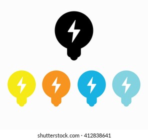 Light lamp icon. Lamp icon. energy saving  bulb lamp vector design. 