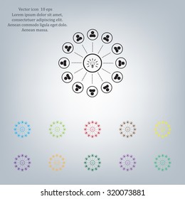 Light lamp icon. Idea symbol.
