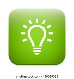 Light lamp icon. Idea symbol. Light on