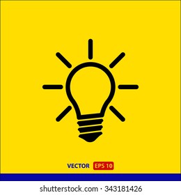 Light lamp  icon. One of set web icons