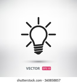 Light lamp  icon. One of set web icons