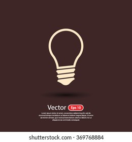 Light lamp  icon. One of set web icons