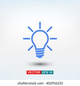 Light lamp  icon. One of set web icons