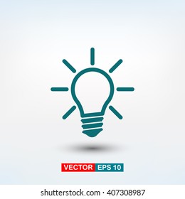 Light lamp  icon. One of set web icons