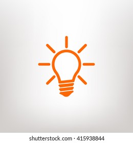 Light lamp  icon. One of set web icons